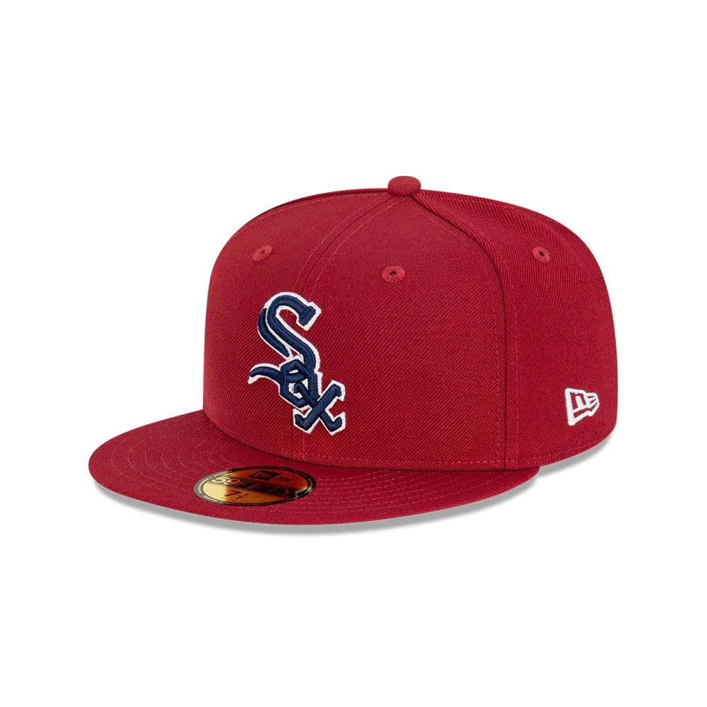 Бейсболка New Era Chicago White Sox Bordeaux 59FIFTY MLB Fitted Hat