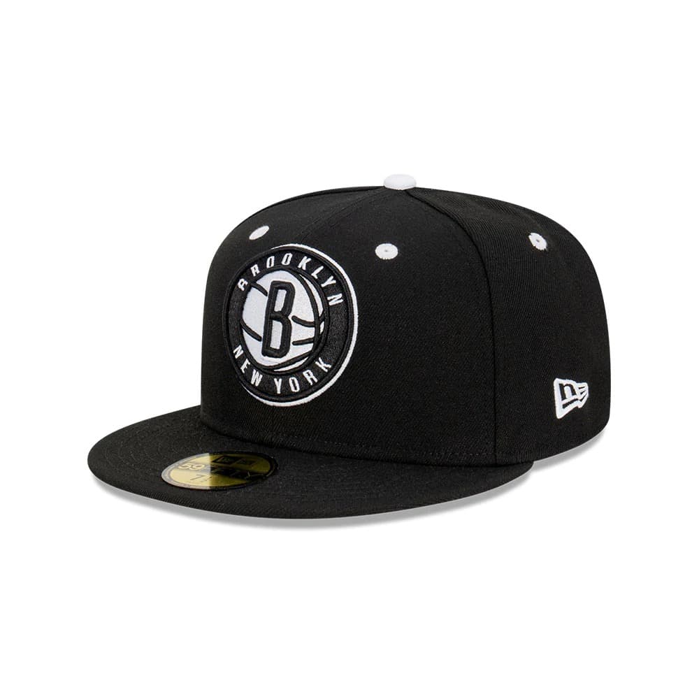 Бейсболка New Era Brooklyn Nets Rear Script 59FIFTY NBA Fitted Hat