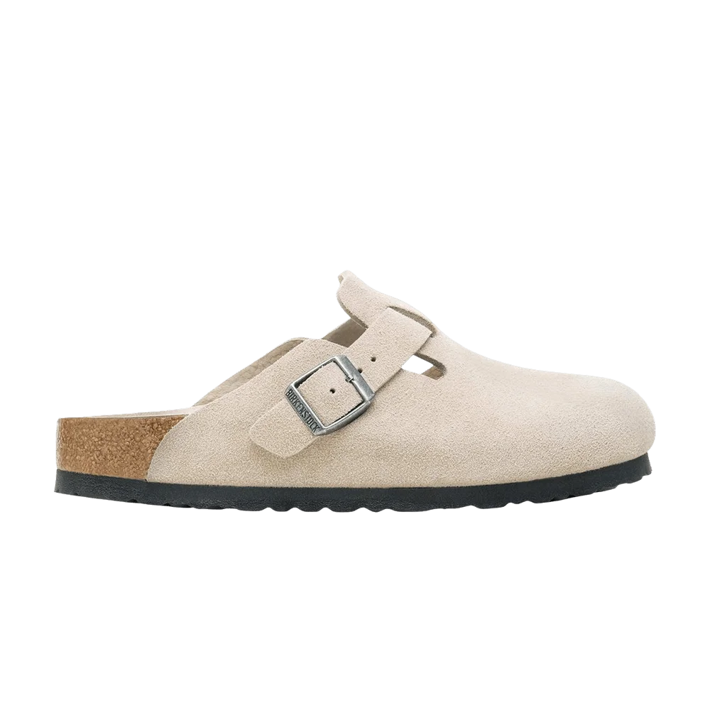 Сабо Birkenstock Boston Soft Footbed Suede 'Oyster'