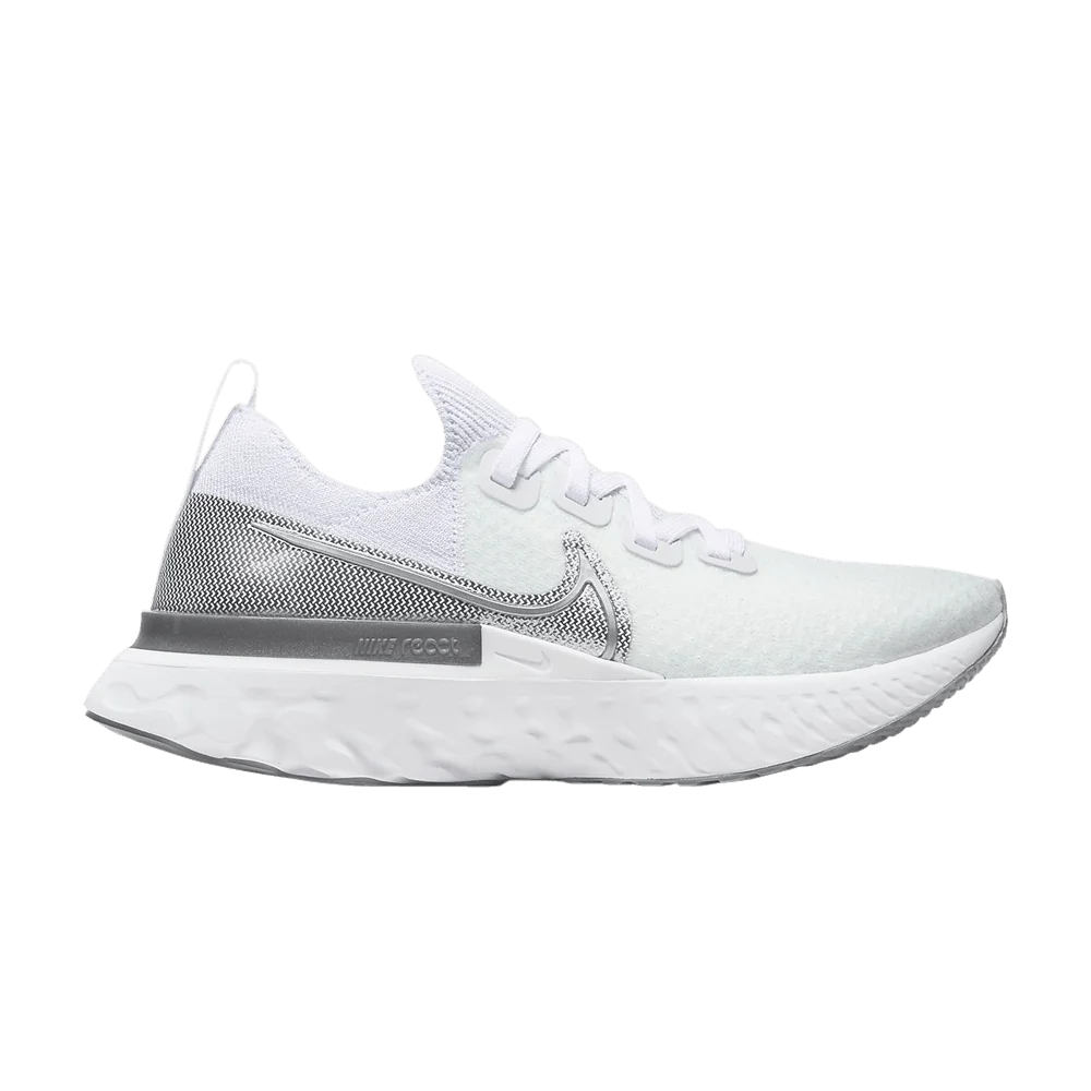 Кроссовки Nike Wmns React Infinity Run Flyknit 'White Metallic Silver'