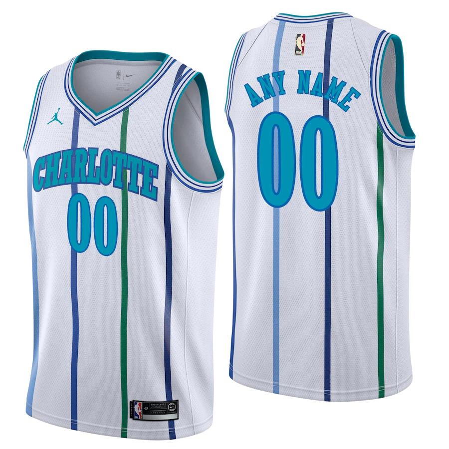 Баскетбольная джерси 2021-22 Charlotte Hornets Nike Hardwood Classics Edition Swingman Jersey Custom