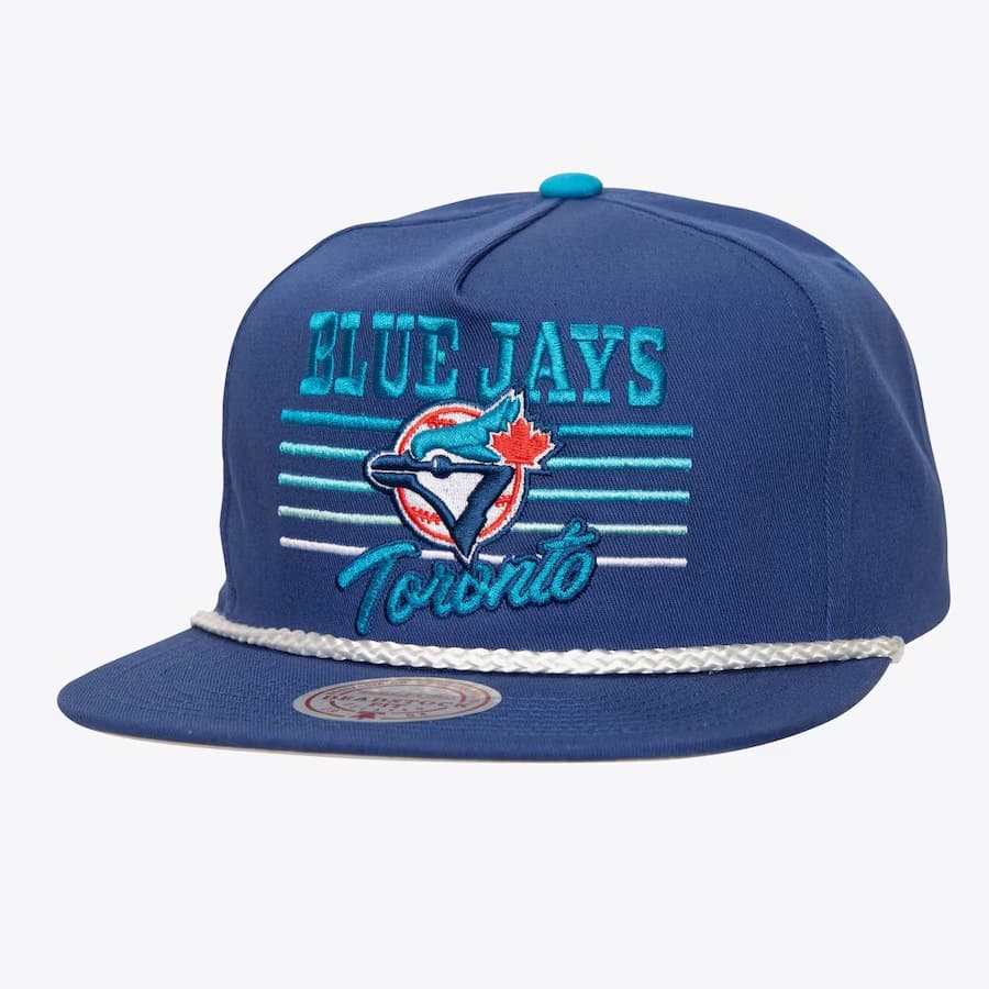 Бейсболка Mitchell & Ness Royal Toronto Blue Jays Cooperstown Collection Radiant Lines Deadstock Snapback