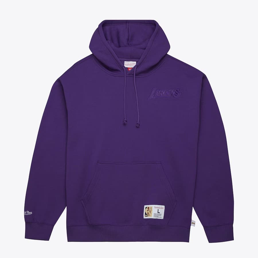 Худи Mitchell & Ness Purple Los Angeles Lakers Tonal Logo Heavyweight Fleece Pullover Hoodie