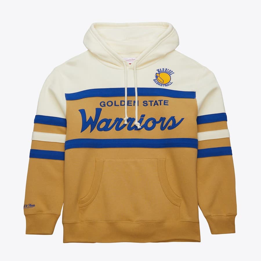 Худи Mitchell & Ness Tan Golden State Warriors Head Coach Fleece Pullover Hoodie