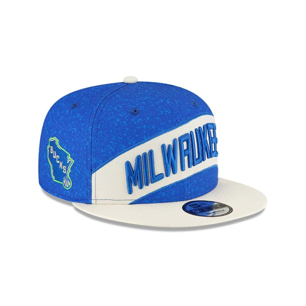 Бейсболка New Era Milwaukee Bucks 9FIFTY 2024 City Edition NBA Snapback Hat