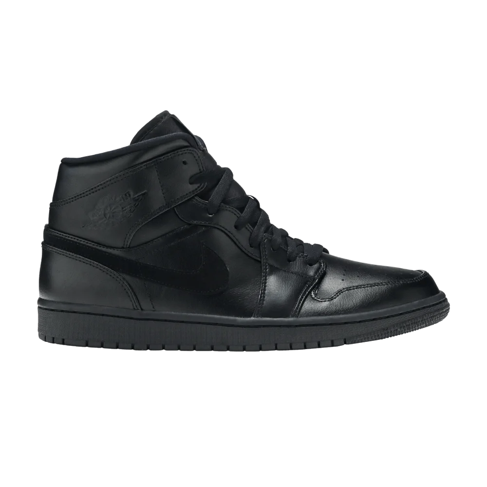 Кроссовки Air Jordan 1 Mid 'Triple Black'