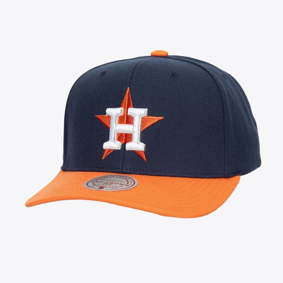 Бейсболка Mitchell & Ness Navy Houston Astros Team Pro Snapback Hat