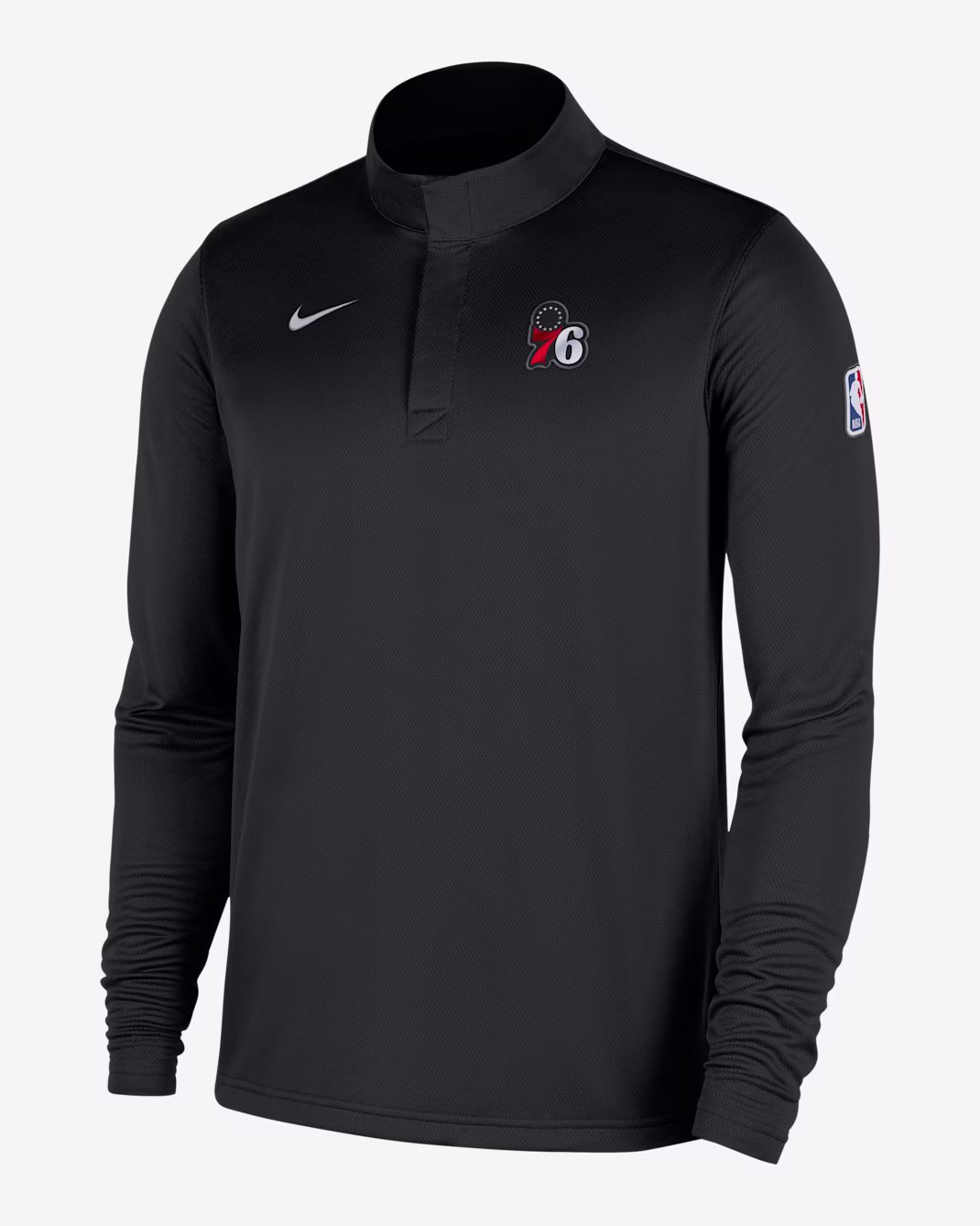 Мужской тренировочный лонгслив Nike NBA Philadelphia 76ers Black/White
