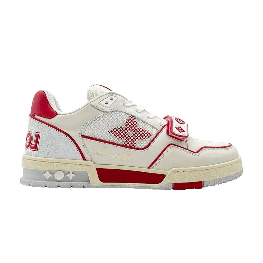 Кроссовки Louis Vuitton Trainer Low 'White Red Mesh'