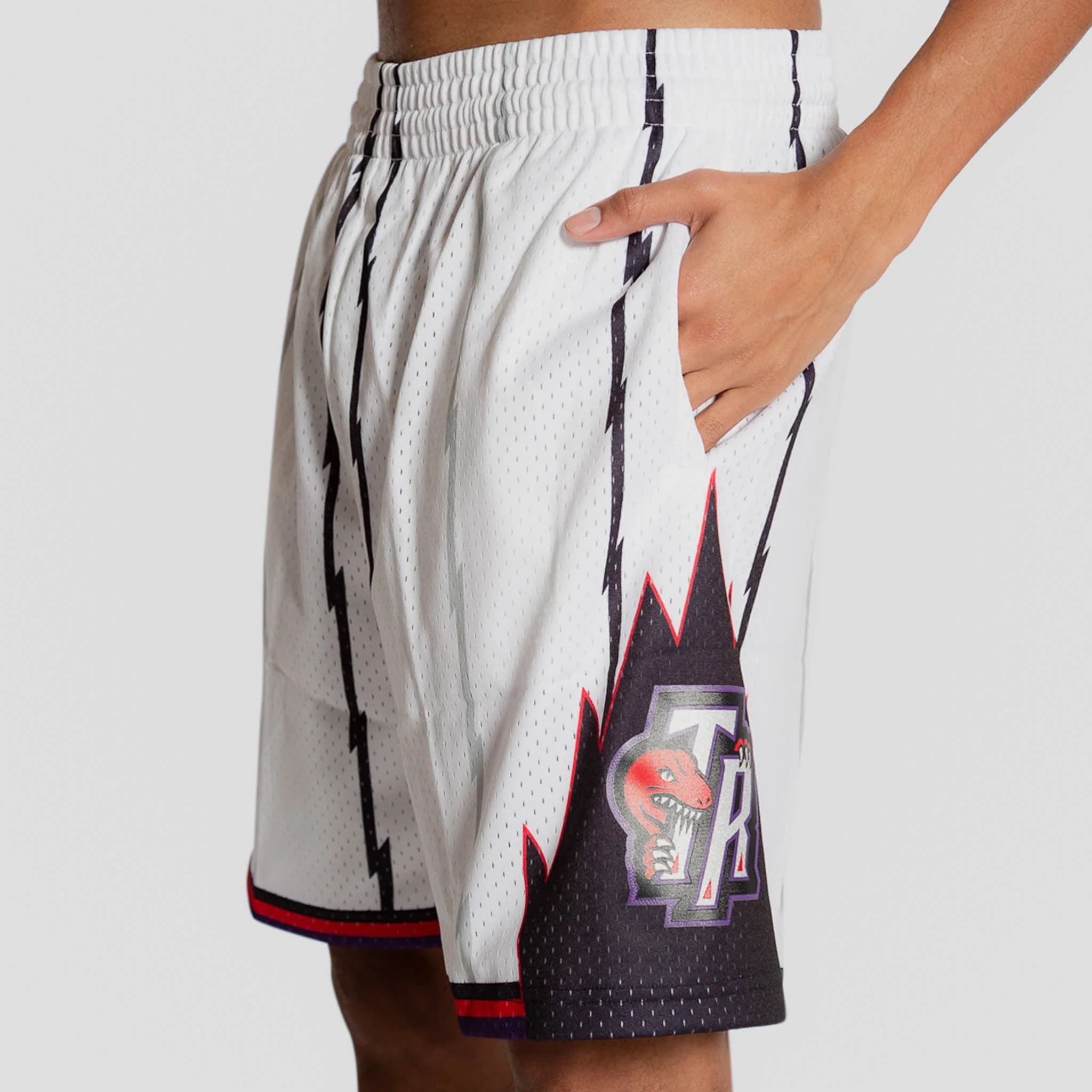 Спортивные шорты Mitchell & Ness Toronto Raptors 1998-99 Hardwood Classics Throwback Swingman NBA White Shorts