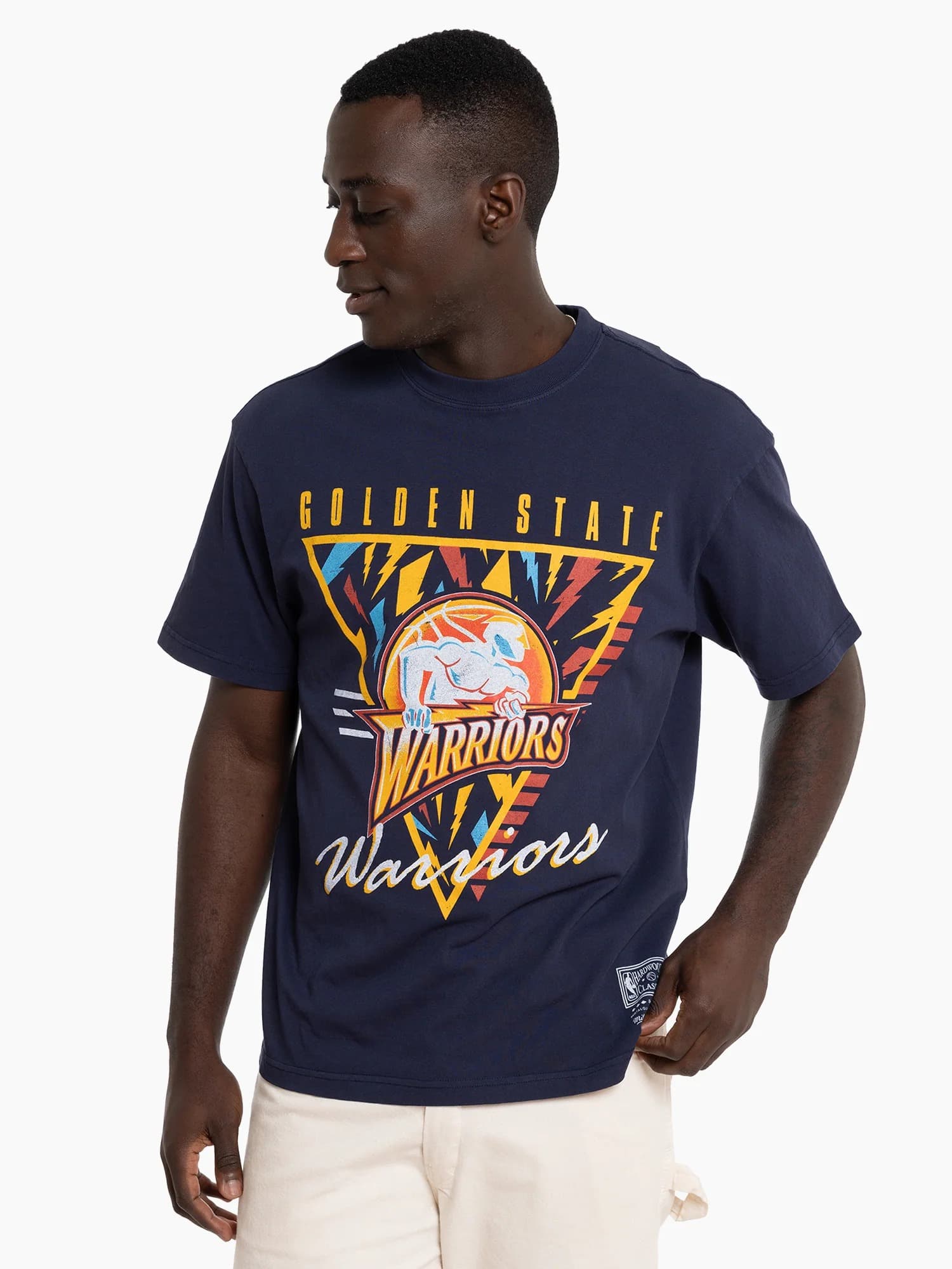 Футболка Mitchell & Ness Golden State Warriors Tri Logo Vintage T-Shirt