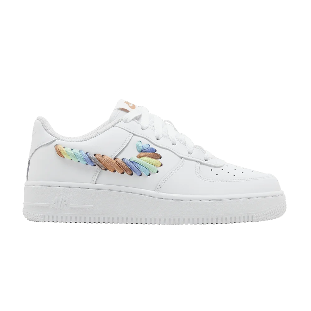 Кроссовки Nike Air Force 1 Low GS 'Rainbow Lace Swoosh'