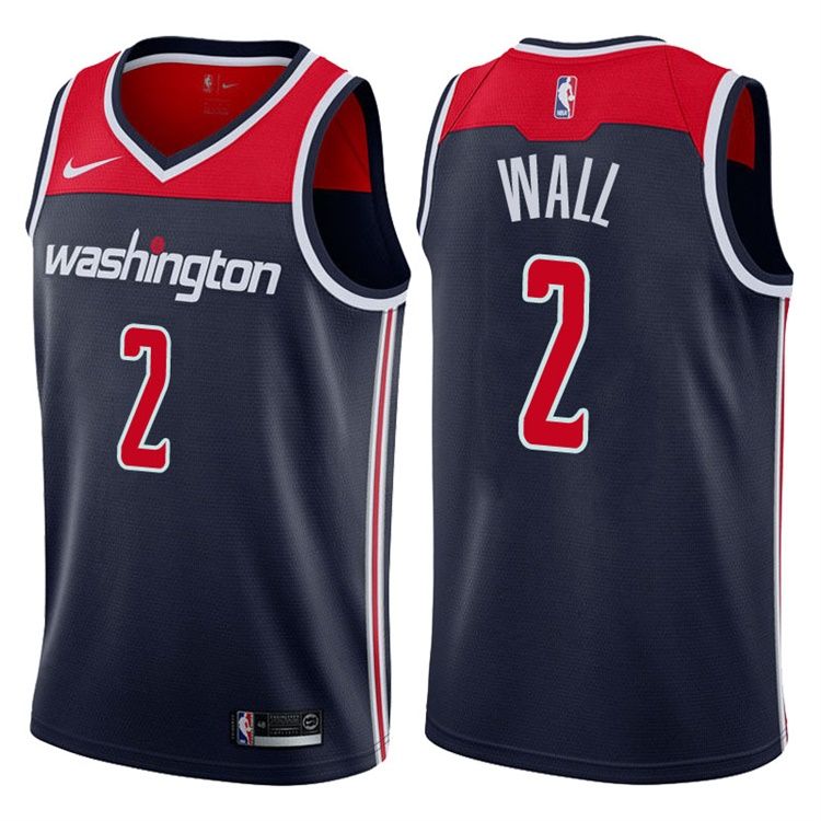Баскетбольная джерси 2017-18 John Wall Washington Wizards #2 Statement Navy