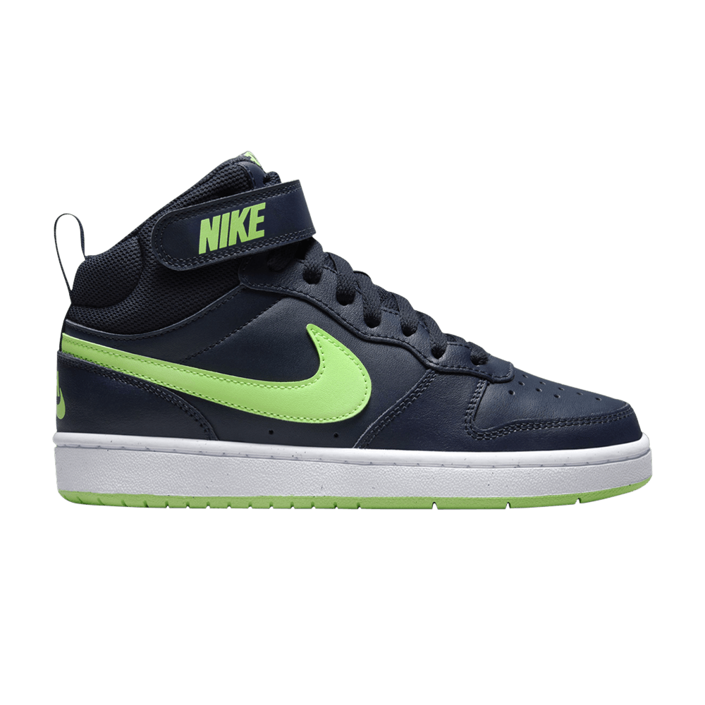 Кроссовки Nike Court Borough Mid 2 GS 'Dark Obsidian Lime Blast'