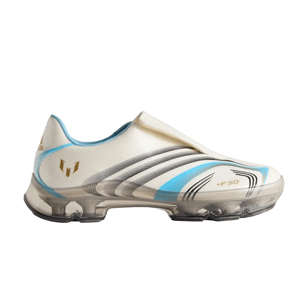 Кроссовки Kith x Messi x adidas F50 Inframe 'Off White Clear Blue Gold' With Trading Card