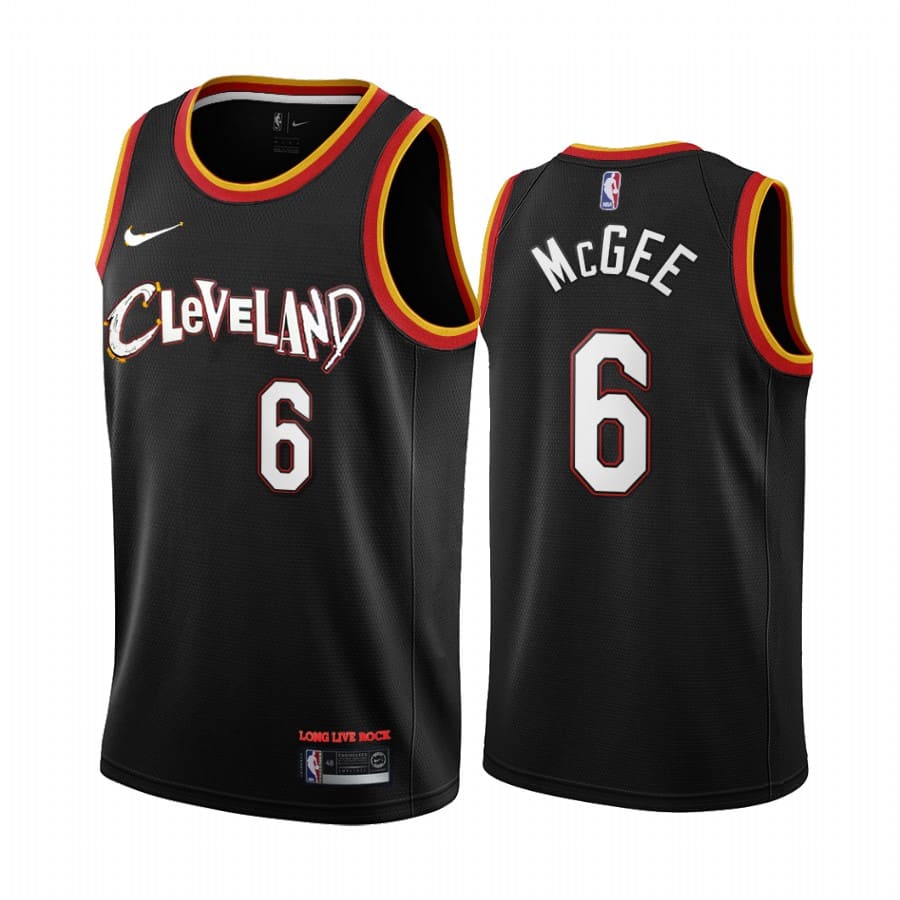 Баскетбольная джерси 2020-21 Cleveland Cavaliers #6 JaVale McGee City Edition Black Swingman Jersey