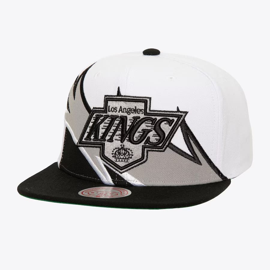 Бейсболка Mitchell & Ness White Los Angeles Kings Waverunner Vintage Snapback Hat