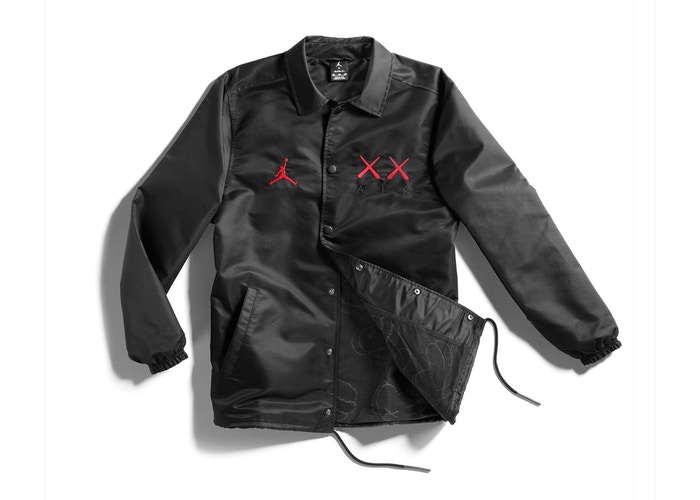 Куртка KAWS x Jordan Satin Coaches Jacket Black