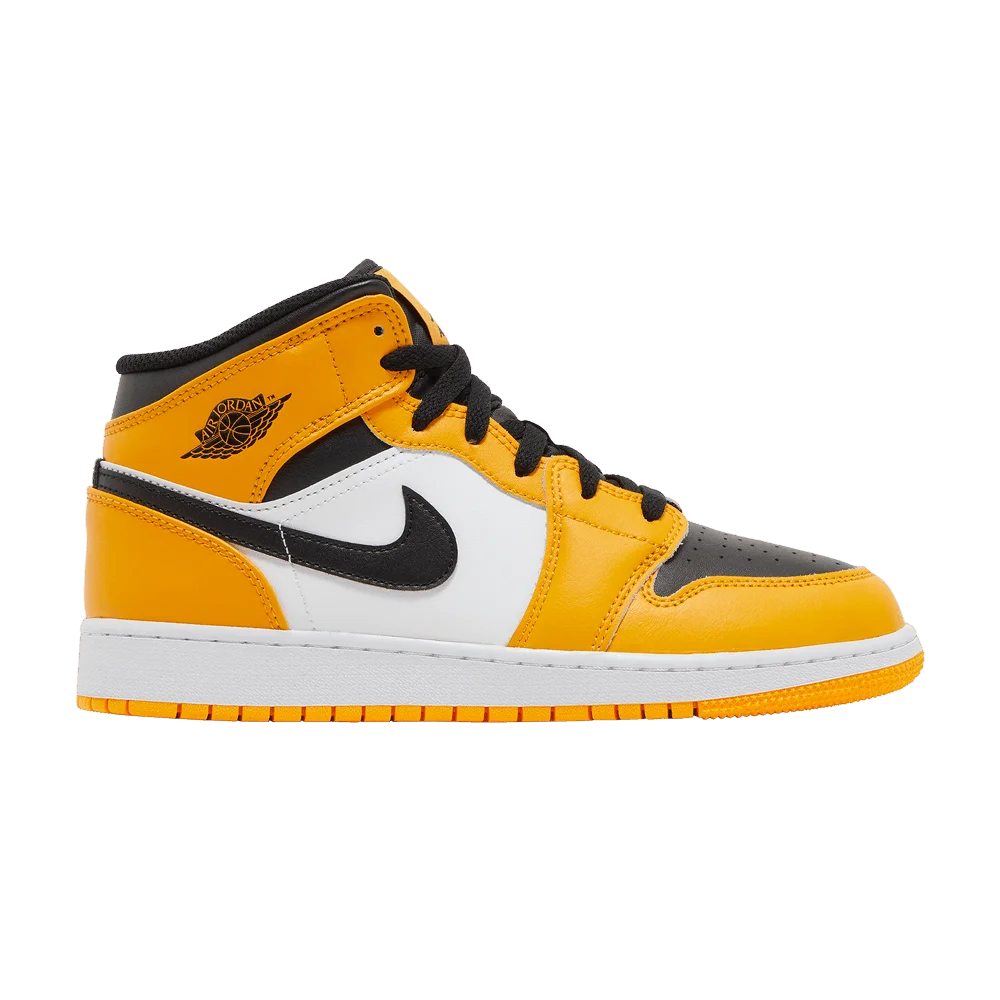 Кроссовки Air Jordan 1 Mid GS 'Reverse Yellow Toe'
