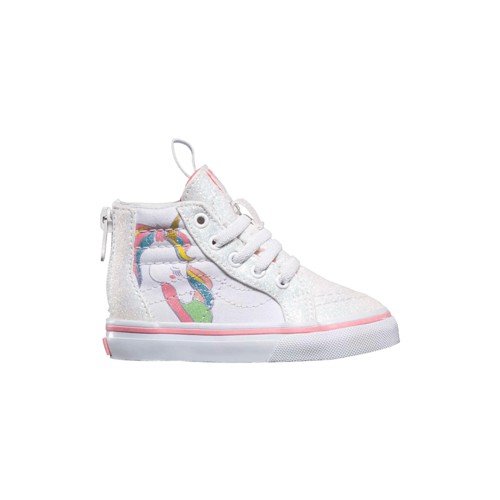 Кроссовки Vans Sk8-Hi Zip Toddler 'Unicorn - White Glitter'