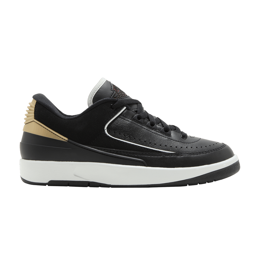 Кроссовки Wmns Air Jordan 2 Retro Low 'Black Metallic Gold'