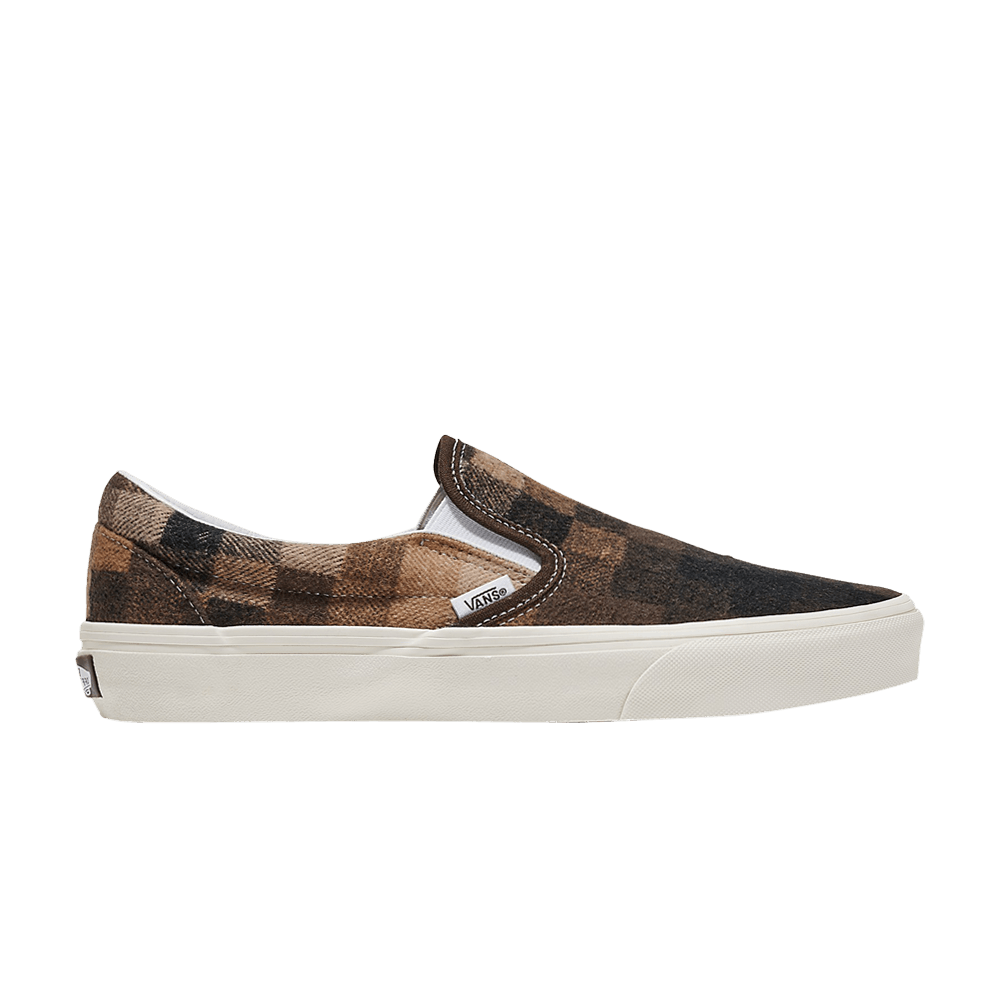 Кроссовки Vans Classic Slip-On 'Checkerboard Sweater - Brown'
