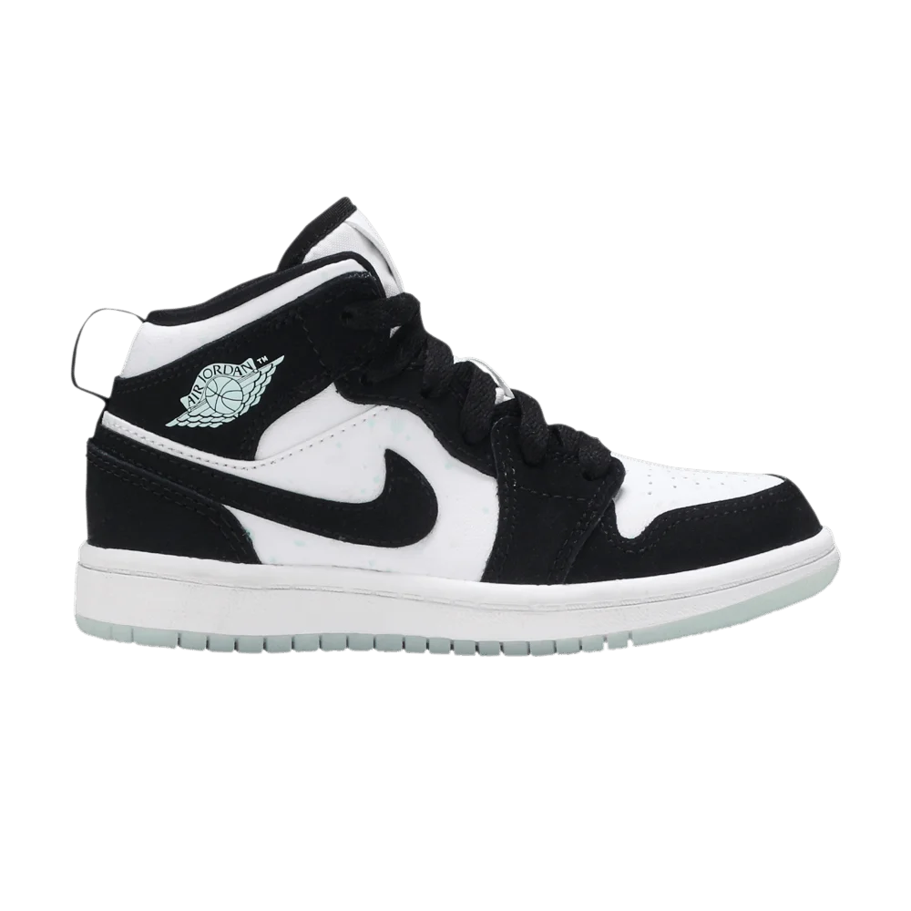 Кроссовки Air Jordan 1 Mid SE PS 'Glow in the Dark Panda'
