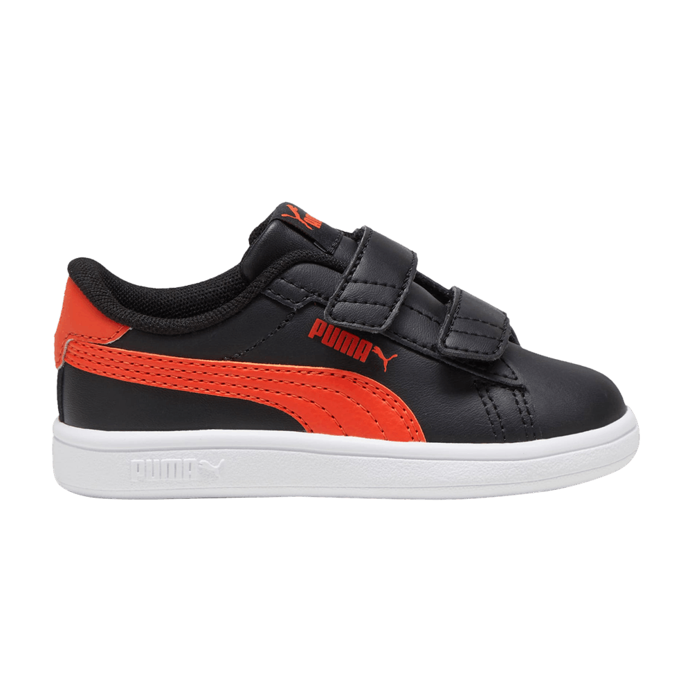 Кроссовки Puma Smash 3.0 Leather Velcro Toddler 'Black Red'