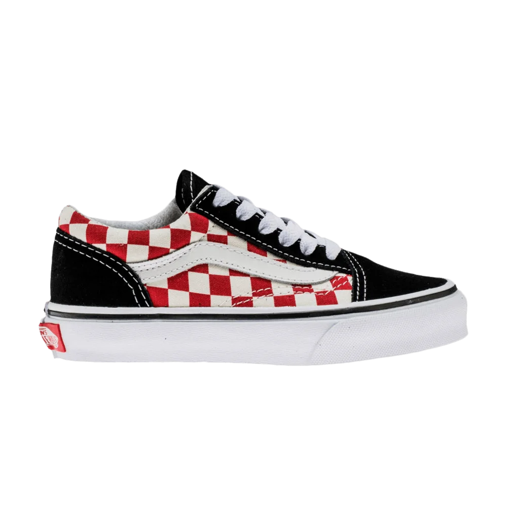 Кроссовки Vans Old Skool Kids 'Checkerboard - Black Red'