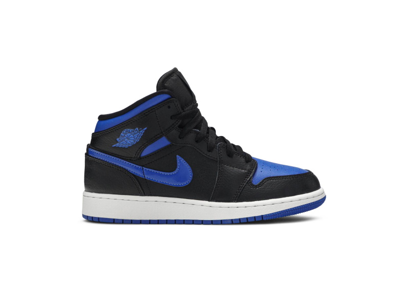 Кроссовки Air Jordan 1 Mid GS 'Black Hyper Royal'