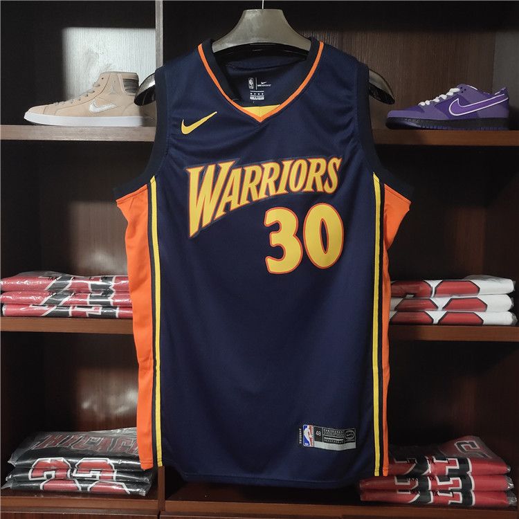 Баскетбольная джерси 2009-10 Stephen Curry Warriors #30 Navy