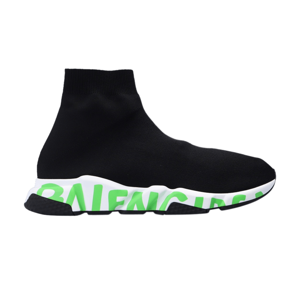 Кроссовки Balenciaga Speed Sneaker 'Midsole Graffiti - Black Green'
