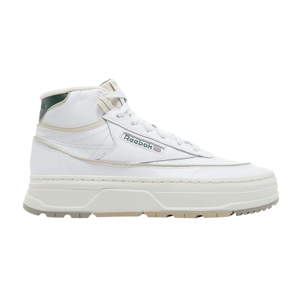 Кроссовки Reebok Wmns Club C Geo Mid 'White Dark Green'