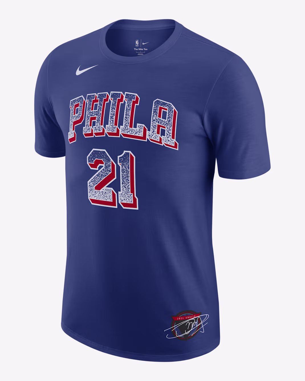 Мужская футболка Nike NBA Joel Embiid Philadelphia 76ers Select Series Rush Blue