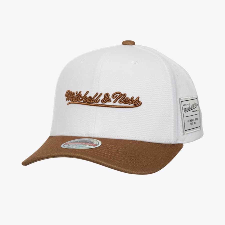 Бейсболка Mitchell & Ness White Brown Comfy Core Stretch Snapback Hat