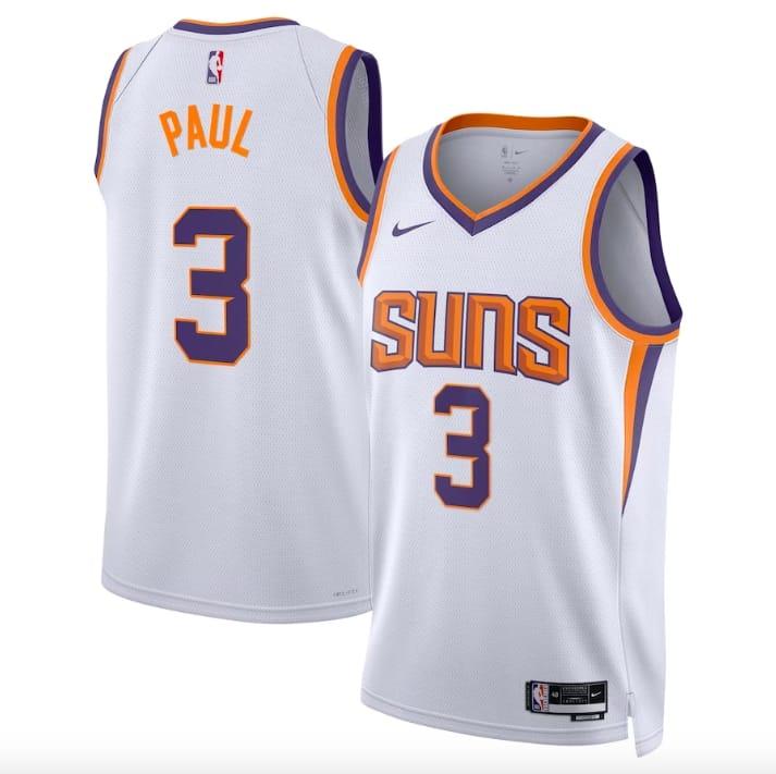 Баскетбольная джерси 2022-23 Phoenix Suns #3 Chris Paul Swingman Association White Jersey