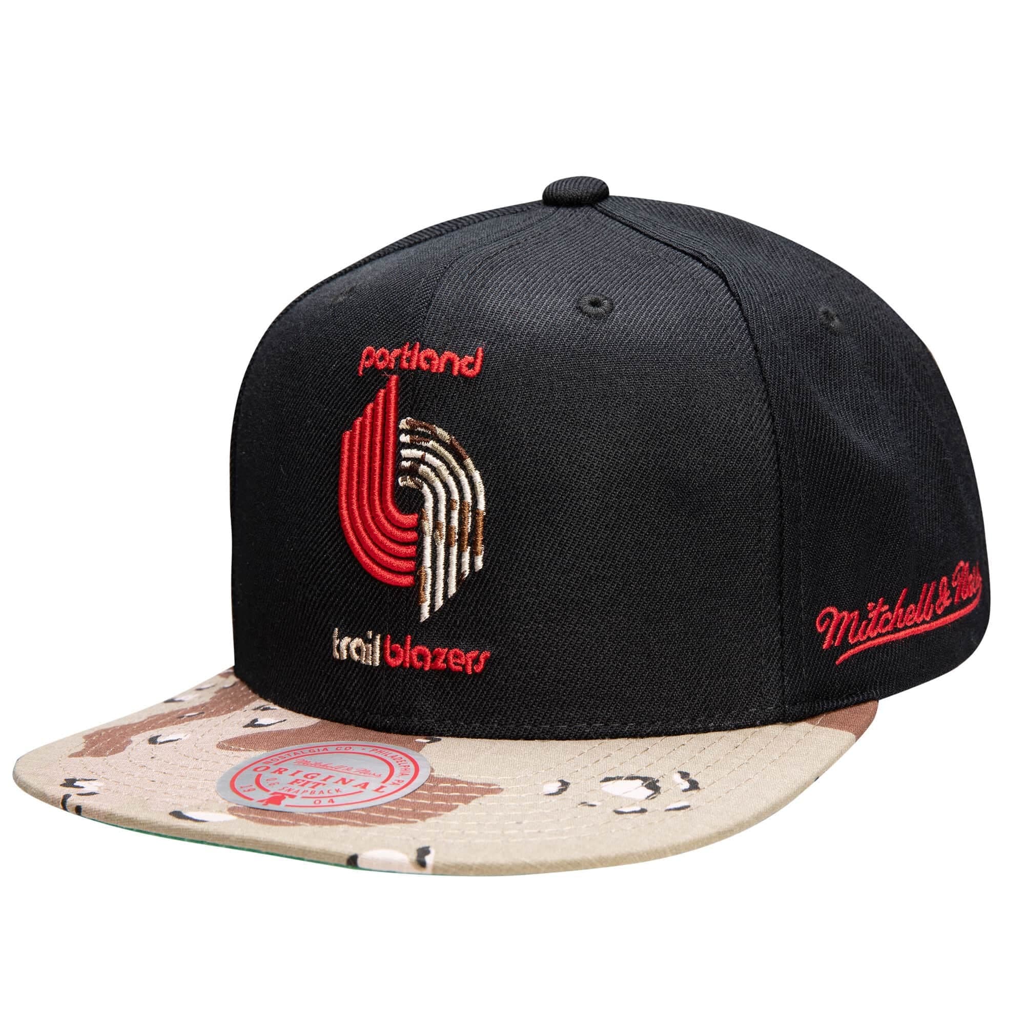 Бейсболка Mitchell & Ness Choco Camo Snapback HWC Portland Trail Blazers