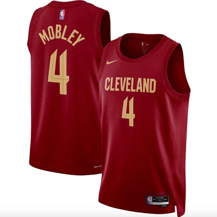 Баскетбольная джерси 2022-23 Cleveland Cavaliers #4 Evan Mobley Nike Icon Wine Jersey