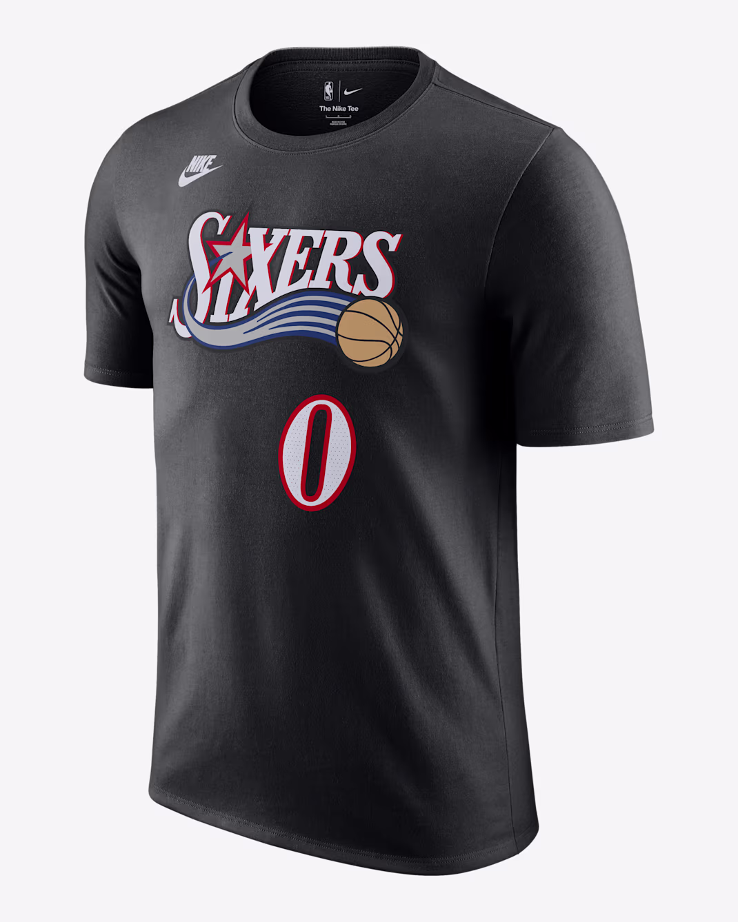Мужская футболка Nike NBA Tyrese Maxey Philadelphia 76ers Hardwood Classics Essentials Black