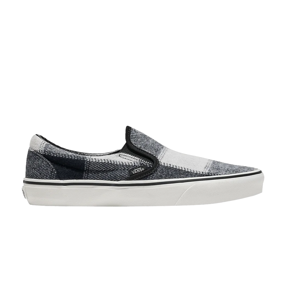Кеды Vans Classic Slip-On 'Brushed Plaid - Black White'