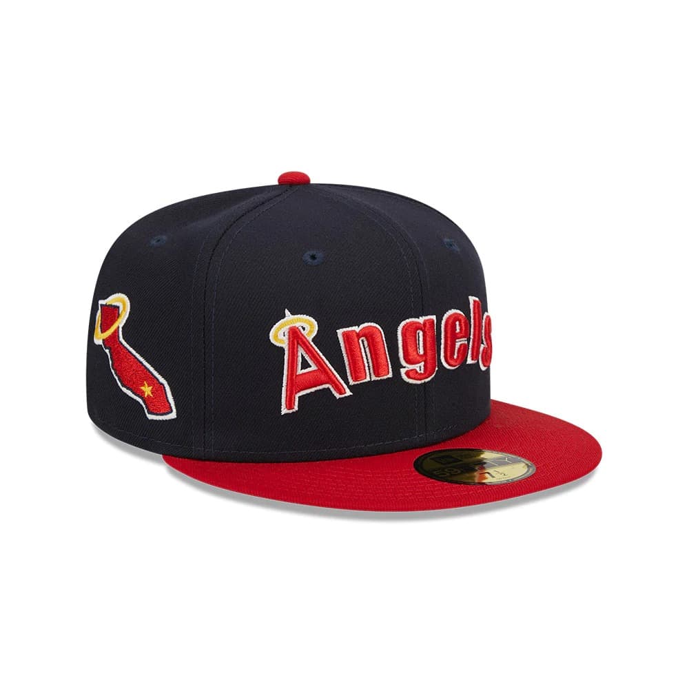 Бейсболка New Era California Angels 59FIFTY Retro Script MLB Fitted Hat