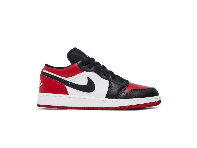 Кроссовки Air Jordan 1 Low GS 'Bred Toe'