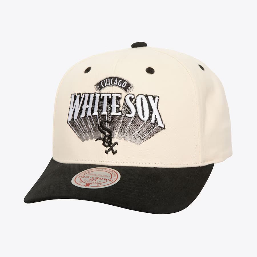 Бейсболка Mitchell & Ness Cream Chicago White Sox Horizon Pro Crown Snapback Hat