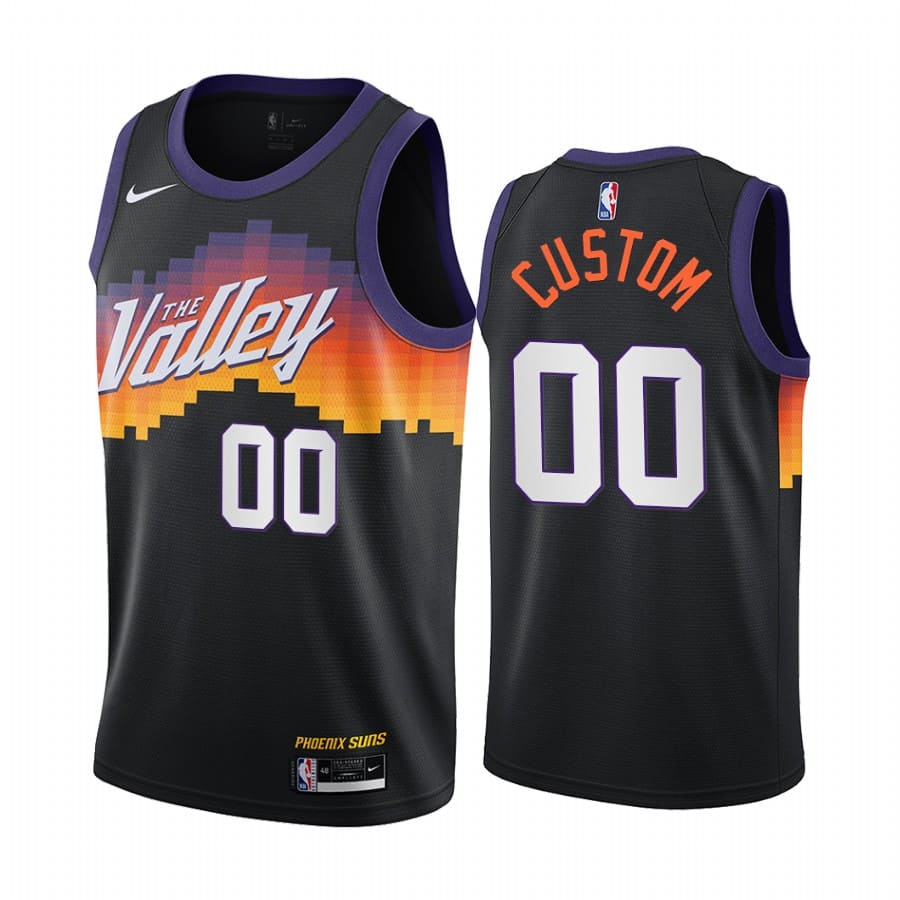 Баскетбольная джерси 2020-21 Phoenix Suns #00 Custom City Edition Black Swingman Jersey