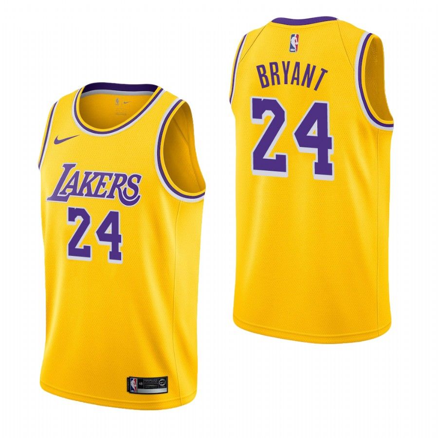 Баскетбольная джерси 2018-19 Kobe Bryant Los Angeles Lakers #24 Icon Edition Gold