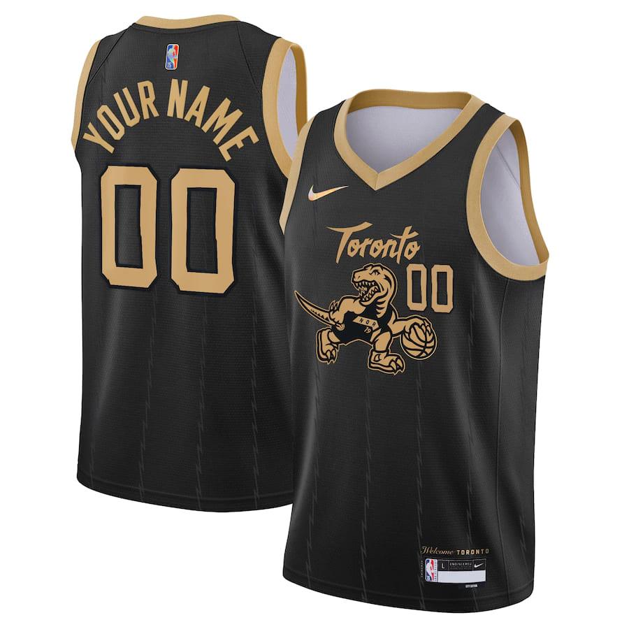Баскетбольная джерси 2021-22 Toronto Raptors Nike City Edition Swingman Jersey – Custom Black