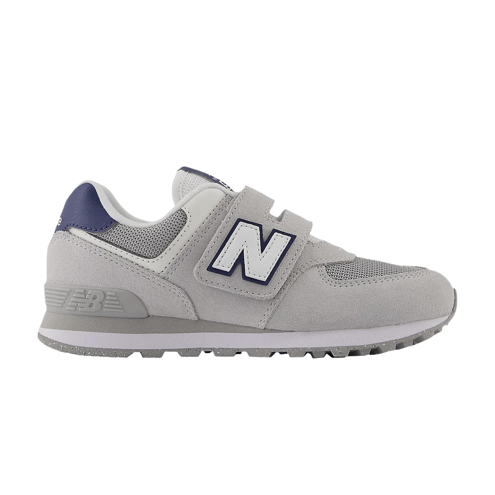 Кроссовки New Balance 574 Hook &amp; Loop Little Kid Wide 'Brighton Grey Navy'