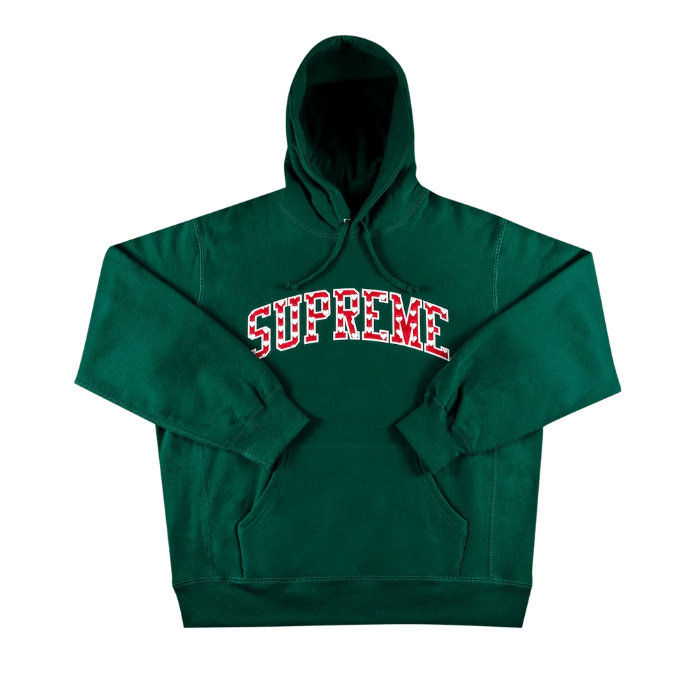 Supreme Hearts Arc Hooded Sweatshirt 'Dark Green'