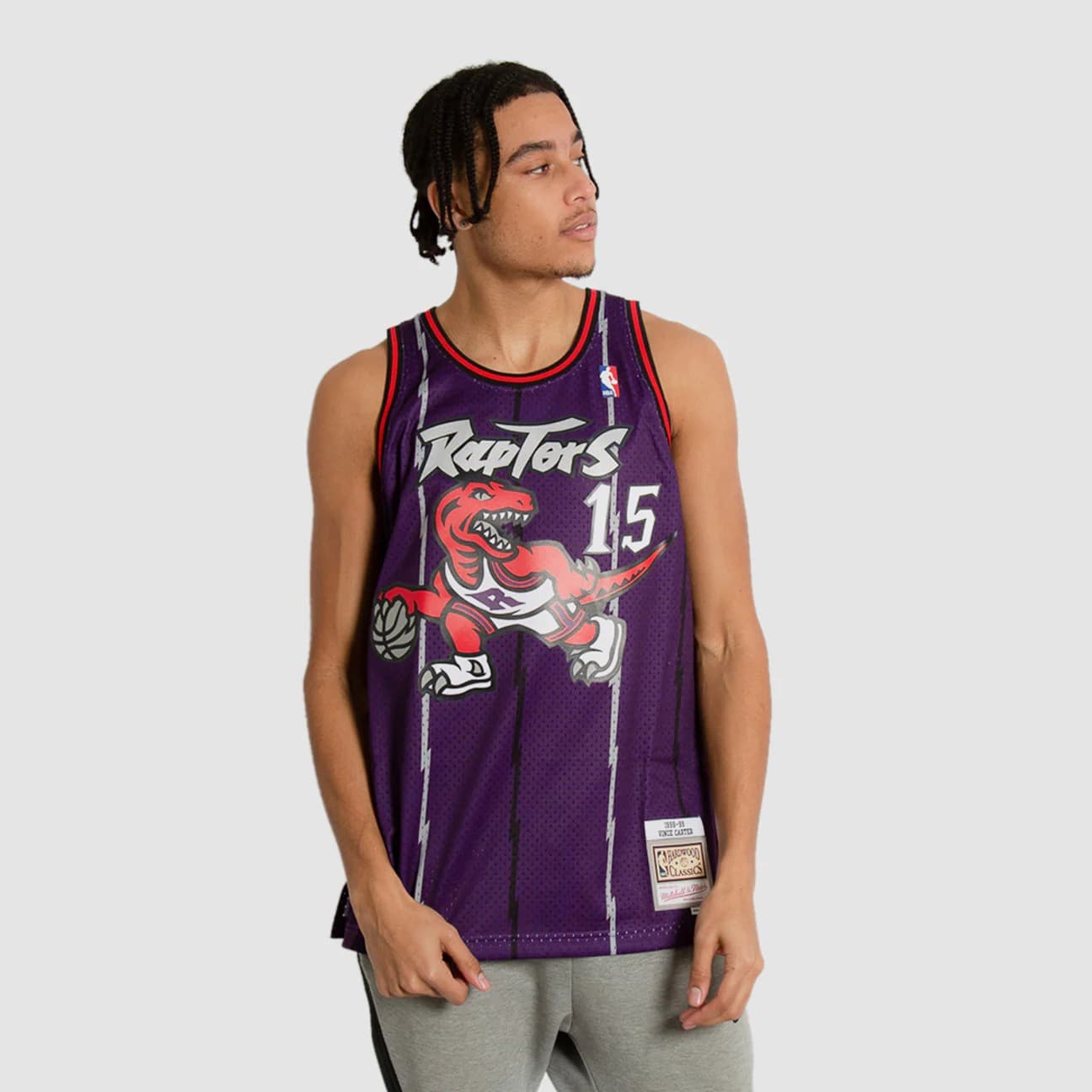 Баскетбольная джерси 1998-99 Toronto Raptors Vince Carter #15 Swingman Hardwood Classics Purple Jersey