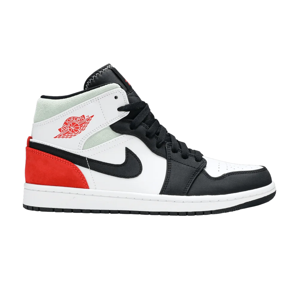 Кроссовки Air Jordan 1 Mid SE 'Red Black Toe'